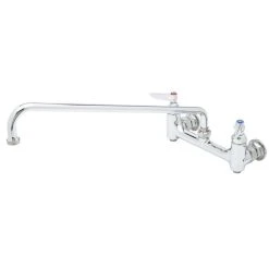 T&S Brass And Bronze Works T&S B-0230-BST Wall Mounted Pantry Faucet With 8" Adjustable Centers, 18" Swing Nozzle, Eterna Cartridges, And Built-In Stops