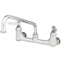 T&S Brass And Bronze Works T&S B-0231-CC-CR Wall Mounted Pantry Faucet With 8" Centers, 12" Swing Nozzle, Cerama Cartridges, And CC Connections