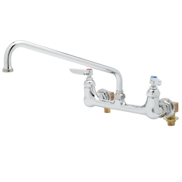 T&S Brass And Bronze Works T&S B-0233 Wall Mounted Pantry Faucet With 8" Centers, 12" Swing Nozzle, And Installation Kit