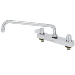 T&S Brass And Bronze Works Equip By T&S 5F-8CLX10 Deck Mounted Workboard Faucet With 10 1/8" Swing Spout, 8" Centers, 5.03 GPM Laminar Flow Device, Cerama Cartridges, And Lever Handles
