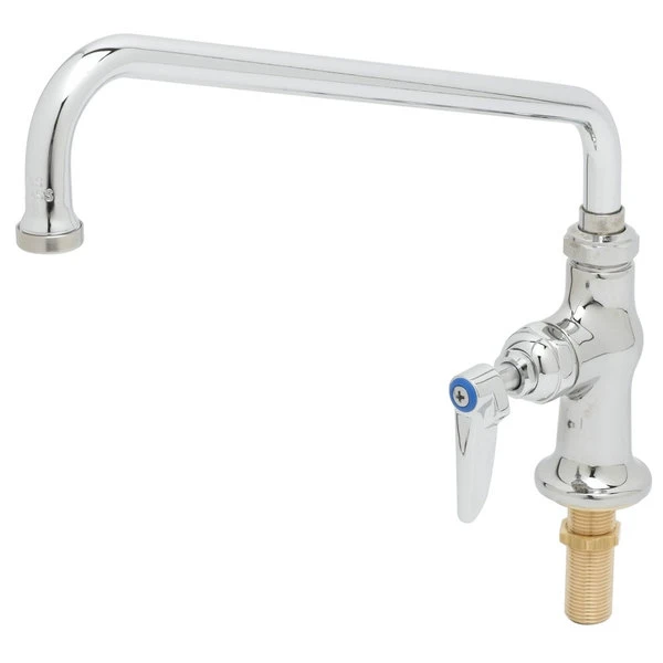 T&S Brass And Bronze Works T&S B-0206-02 Single Deck Mount Pantry Mixing Faucet With 12" Swing Nozzle And 7 5/8" Swivel Extension