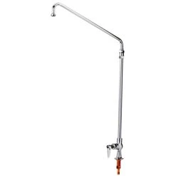 T&S Brass And Bronze Works T&S B-0277 Deck Mounted Single Hole Faucet With 6" Swing Nozzle, 18" Riser, 5.59 GPM Stream Regulator Outlet, Eterna Cartridge, And Lever Handle