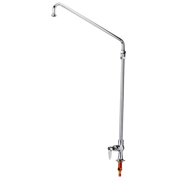 T&S Brass And Bronze Works T&S B-2363 Deck Mounted Single Hole Faucet With 14" Swing Nozzle, 6" Riser, 5.59 Stream Regulator Outlet, Eterna Cartridge, And Lever Handle