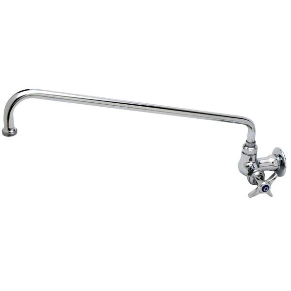 T&S Brass And Bronze Works T&S B-0210-060X Single Wall Mount Faucet With 8" Swing Nozzle And 4 Arm Handle