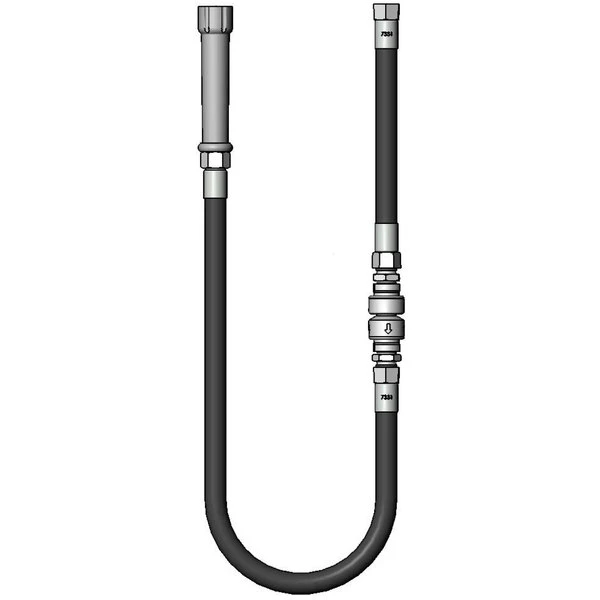 T&S Brass And Bronze Works T&S B-0044-RV9 44" Rubber Hose Assembly With Vacuum Breaker 3 T&S Brass And Bronze Works T&S B-0044-RV9 44" Rubber Hose Assembly With Vacuum Breaker