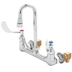 T&S Brass And Bronze Works T&S B-0230-132XA-EL Vandal-Resistant Wall Mounted Pantry Faucet With 8" Adjustable Centers