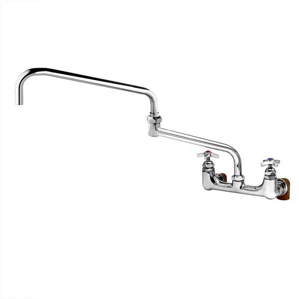 T&S Brass And Bronze Works T&S B-0295 24" Double Joint Deck Mounted Big Flo Mixing Faucet With 8" Centers