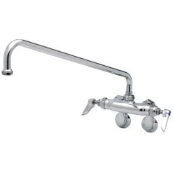 T&S Brass And Bronze Works T&S B-0236 Wall Mounted Pantry Faucet With Adjustable Centers, 12" Swing Nozzle, And Eterna Cartridges