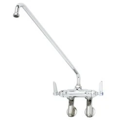 T&S Brass And Bronze Works T&S B-0240 Wall Mounted Pantry Faucet With Adjustable Centers, 18" Swing Nozzle, Eterna Cartridges, And Built-In Stops