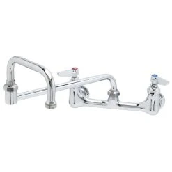 T&S Brass And Bronze Works T&S B-0265 Wall Mounted Pantry Faucet With 8" Adjustable Centers, 18" Double-Jointed Swing Nozzle, And Eterna Cartridges
