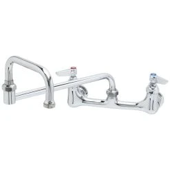 T&S Brass And Bronze Works T&S B-0266 Wall Mounted Pantry Faucet With 8" Adjustable Centers, 15" Double-Jointed Swing Nozzle, And Eterna Cartridges
