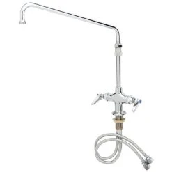 T&S Brass And Bronze Works T&S B-2294 Deck Mounted Single Hole Pantry Faucet With Flex Inlets, 14" Swing Nozzle, Eterna Cartridges, And 6" Extension