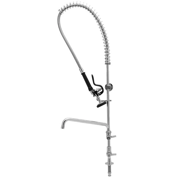 T&S Brass And Bronze Works Equip By T&S 5PR-1S12 Deck Mounted 39" High Pre-Rinse Faucet With Single Inlet, 44" Hose, 12" Add-On Faucet, And 6" Wall Bracket 3 T&S Brass And Bronze Works Equip By T&S 5PR-1S12 Deck Mounted 39" High Pre-Rinse Faucet With Single Inlet, 44" Hose, 12" Add-On Faucet, And 6" Wall Bracket