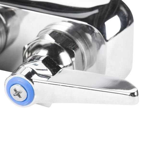 T&S Brass And Bronze Works T&S B-1146-01 Wall Mount Workboard Faucet With 4" Centers, 2 15/16" Gooseneck Spout, Escutcheon, Stream Regulator, And Tailpieces - Image 5