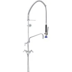Fisher 34193 Deck Mounted Single Base Pre-Rinse Faucet With 12" Swing Spout And Wall Bracket