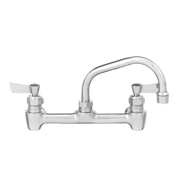 Fisher 64750 Backsplash Mounted Faucet With 8" Centers, 10" Swing Nozzle, 2.2 GPM Aerator, Lever Handles, And EZ Install Adapters 3 Fisher 64750 Backsplash Mounted Faucet With 8" Centers, 10" Swing Nozzle, 2.2 GPM Aerator, Lever Handles, And EZ Install Adapters