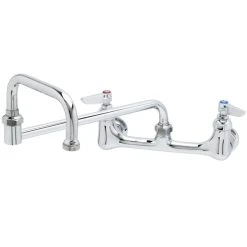 T&S Brass And Bronze Works T&S B-0267-BST Wall Mount Faucet With 8" Adjustable Centers, 12" Double Joint Nozzle, And Eterna Cartridges
