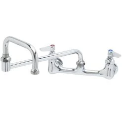 T&S Brass And Bronze Works T&S B-0265-BST Wall Mount Faucet With 8" Adjustable Centers, 18" Double Joint Nozzle, And Eterna Cartridges
