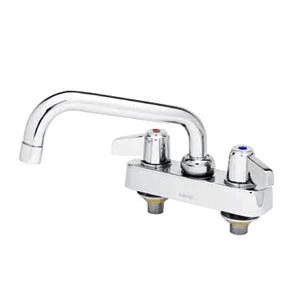 T&S Brass And Bronze Works Equip By T&S 5F-4CLX08 Deck Mounted Workboard Faucet With 8 1/8" Swing Nozzle And 4" Centers - ADA Compliant