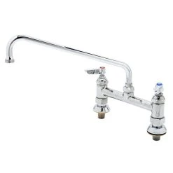 T&S Brass And Bronze Works T&S B-0221-EE Deck Mounted Pantry Faucet With 8" Centers, 12" Swing Nozzle, Eterna Cartridges, And EE Connections