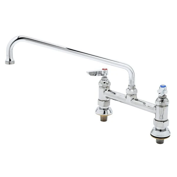 T&S Brass And Bronze Works T&S B-0221-EE Deck Mounted Pantry Faucet With 8" Centers, 12" Swing Nozzle, Eterna Cartridges, And EE Connections