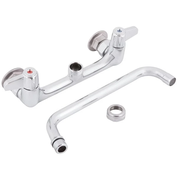 T&S Brass And Bronze Works Equip By T&S 5F-8WLX10 Wall Mounted Faucet With 10 1/8" Swing Spout, 5.2 GPM Laminar Flow Device, 8" Adjustable Centers, And Lever Handles 8 T&S Brass And Bronze Works Equip By T&S 5F-8WLX10 Wall Mounted Faucet With 10 1/8" Swing Spout, 5.2 GPM Laminar Flow Device, 8" Adjustable Centers, And Lever Handles - Image 6