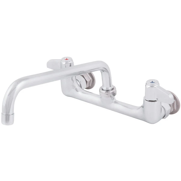 T&S Brass And Bronze Works Equip By T&S 5F-8WLX10 Wall Mounted Faucet With 10 1/8" Swing Spout, 5.2 GPM Laminar Flow Device, 8" Adjustable Centers, And Lever Handles 4 T&S Brass And Bronze Works Equip By T&S 5F-8WLX10 Wall Mounted Faucet With 10 1/8" Swing Spout, 5.2 GPM Laminar Flow Device, 8" Adjustable Centers, And Lever Handles - Image 2