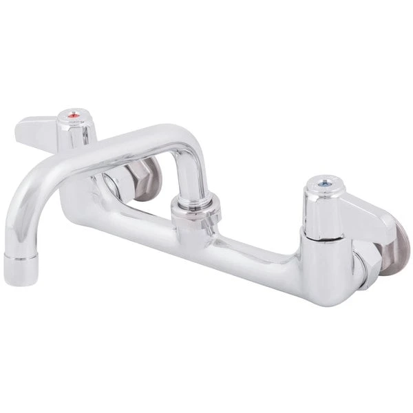 T&S Brass And Bronze Works Equip By T&S 5F-8WLX06 Wall Mounted Faucet With 6 1/8" Swing Spout, 5.2 GPM Laminar Flow Device, 8" Adjustable Centers, And Lever Handles - Image 2