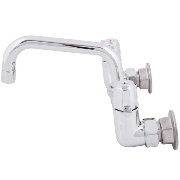 T&S Brass And Bronze Works Equip By T&S 5F-8WLX06 Wall Mounted Faucet With 6 1/8" Swing Spout, 5.2 GPM Laminar Flow Device, 8" Adjustable Centers, And Lever Handles - Image 3