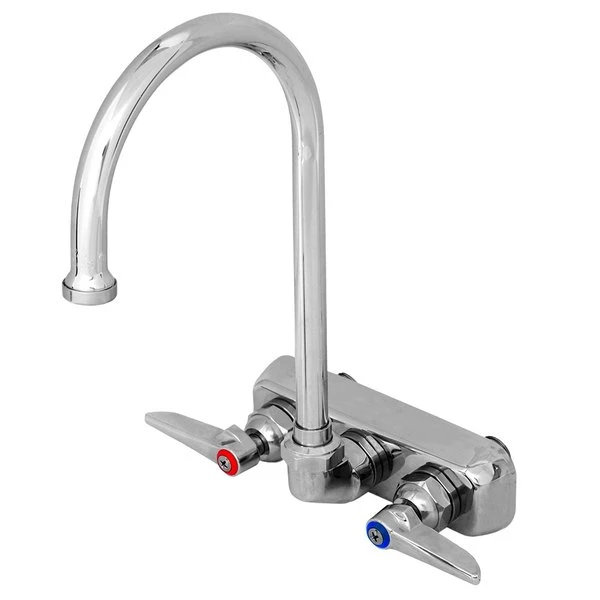 T&S Brass And Bronze Works T&S B-1147-XS Wall Mount Workboard Faucet With 8" Centers, 5 3/4" Gooseneck Spout, Escutcheon, Stream Regulator, And Tailpieces 3 T&S Brass And Bronze Works T&S B-1147-XS Wall Mount Workboard Faucet With 8" Centers, 5 3/4" Gooseneck Spout, Escutcheon, Stream Regulator, And Tailpieces