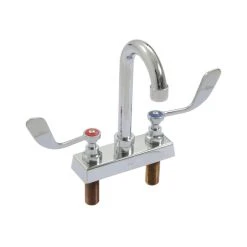 Eagle Group 301005 Deck Mounted Faucet With 9" Gooseneck Nozzle, 4" Centers, And Wrist Handles