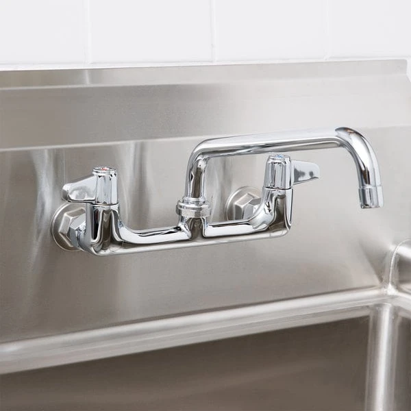 T&S Brass And Bronze Works Equip By T&S 5F-8WLX10 Wall Mounted Faucet With 10 1/8" Swing Spout, 5.2 GPM Laminar Flow Device, 8" Adjustable Centers, And Lever Handles 3 T&S Brass And Bronze Works Equip By T&S 5F-8WLX10 Wall Mounted Faucet With 10 1/8" Swing Spout, 5.2 GPM Laminar Flow Device, 8" Adjustable Centers, And Lever Handles