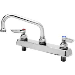 T&S Brass And Bronze Works T&S B-1123 Deck Mounted Workboard Faucet With 8" Centers - 12" Swing Nozzle