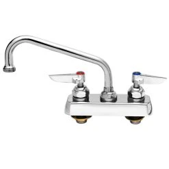 T&S Brass And Bronze Works T&S B-1112 Deck Mounted Workboard Faucet With 4" Centers - 10" Swing Nozzle