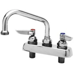 T&S Brass And Bronze Works T&S B-1110 Deck Mounted Workboard Faucet With 4" Centers - 6" Swing Nozzle
