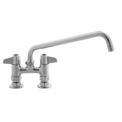 T&S Brass And Bronze Works Equip By T&S 5F-4DLS08 8 1/8" Deck Mount Swing Faucet With 4" Adjustable Centers