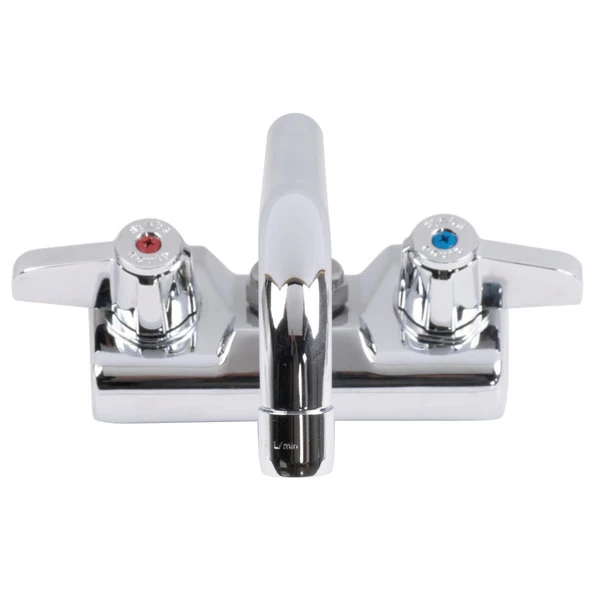 T&S Brass And Bronze Works Equip By T&S 5F-4WLX08 Wall Mounted Faucet With 8 1/8" Swing Spout, 2.2 GPM Aerator, 4" Centers, And Lever Handles - Image 3