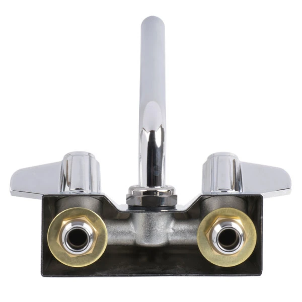 T&S Brass And Bronze Works Equip By T&S 5F-4WLX08 Wall Mounted Faucet With 8 1/8" Swing Spout, 2.2 GPM Aerator, 4" Centers, And Lever Handles - Image 5