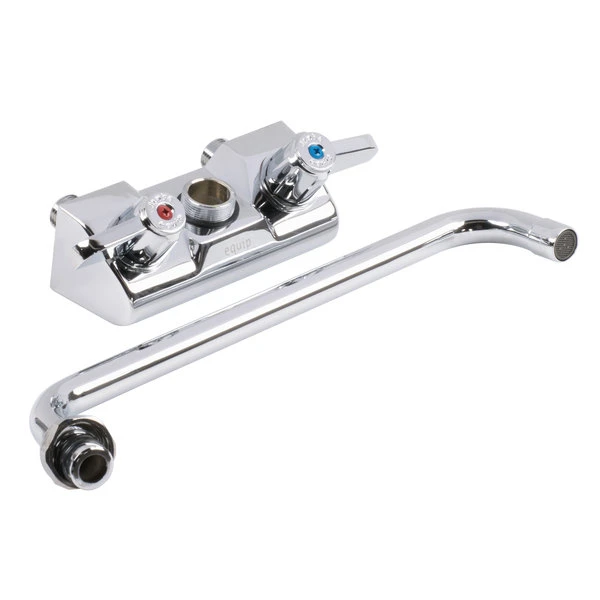 T&S Brass And Bronze Works Equip By T&S 5F-4WLX08 Wall Mounted Faucet With 8 1/8" Swing Spout, 2.2 GPM Aerator, 4" Centers, And Lever Handles - Image 6