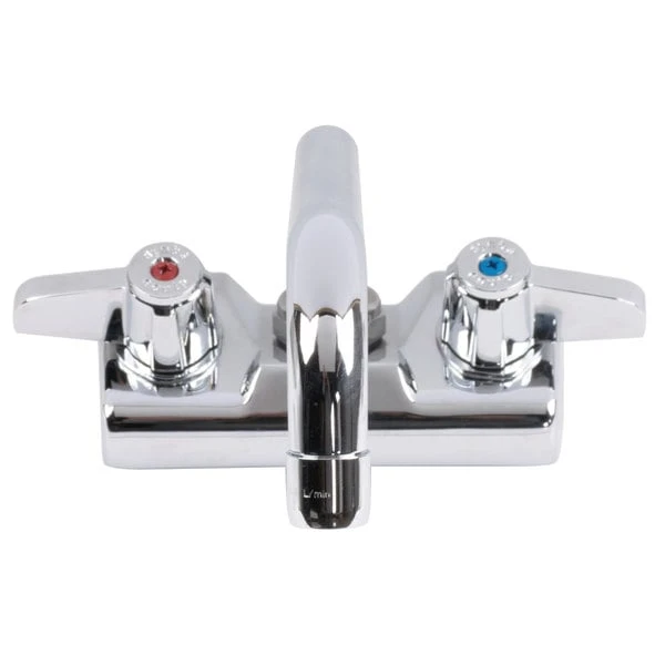 T&S Brass And Bronze Works Equip By T&S 5F-4WLX10 Wall Mounted Faucet With 10 1/8" Swing Spout, 2.2 GPM Aerator, 4" Centers, And Lever Handles - Image 3