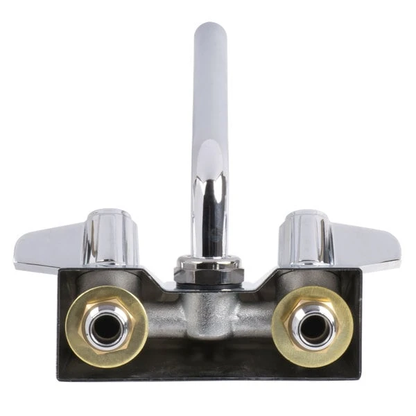 T&S Brass And Bronze Works Equip By T&S 5F-4WLX10 Wall Mounted Faucet With 10 1/8" Swing Spout, 2.2 GPM Aerator, 4" Centers, And Lever Handles - Image 5