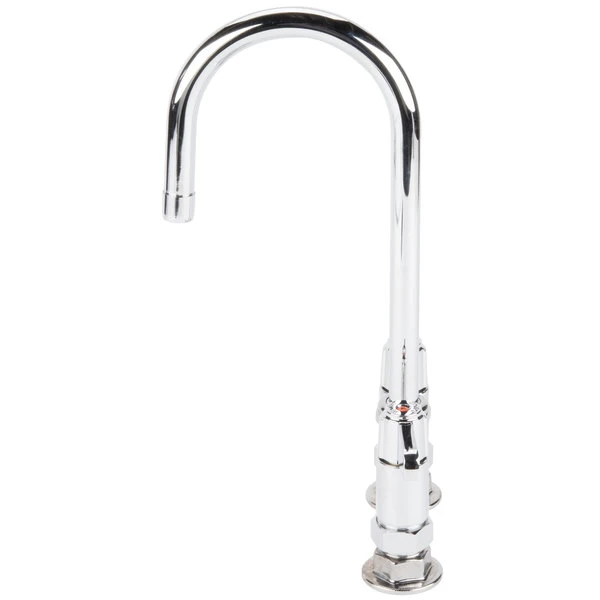 T&S Brass And Bronze Works Equip By T&S 5F-4DLS05 Deck Mounted Faucet With 5 9/16" Gooseneck Spout, 4" Centers, Laminar Flow Device, And Lever Handles - Image 4