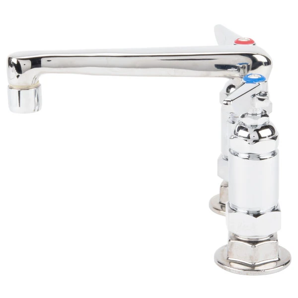 T&S Brass And Bronze Works T&S B-2501-CR Deck Mount Mixing Faucet With 4" Adjustable Centers, 6" Cast Spout, And Cerama Cartridges - Image 4