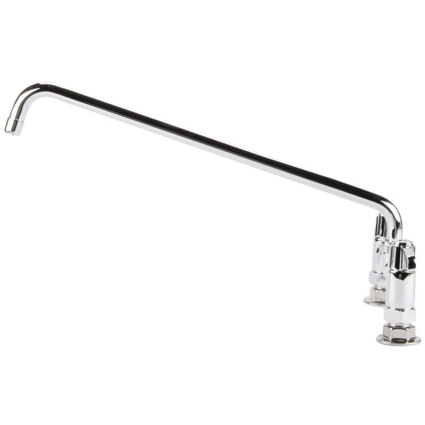 T&S Brass And Bronze Works Equip By T&S 5F-8DLX16 Deck Mounted Faucet With 16 1/8" Swing Spout, 8" Adjustable Centers, 5.23 GPM Laminar Flow Device, Cerama Cartridges, And Lever Handles - Image 3