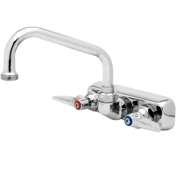 T&S Brass And Bronze Works T&S B-1117 Wall Mounted Workboard Faucet With 4" Centers - 10" Swing Nozzle