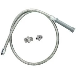 T&S Brass And Bronze Works T&S B-0044-H5 Hose Assembly With 44" Stainless Steel Flex Hose And Adapters
